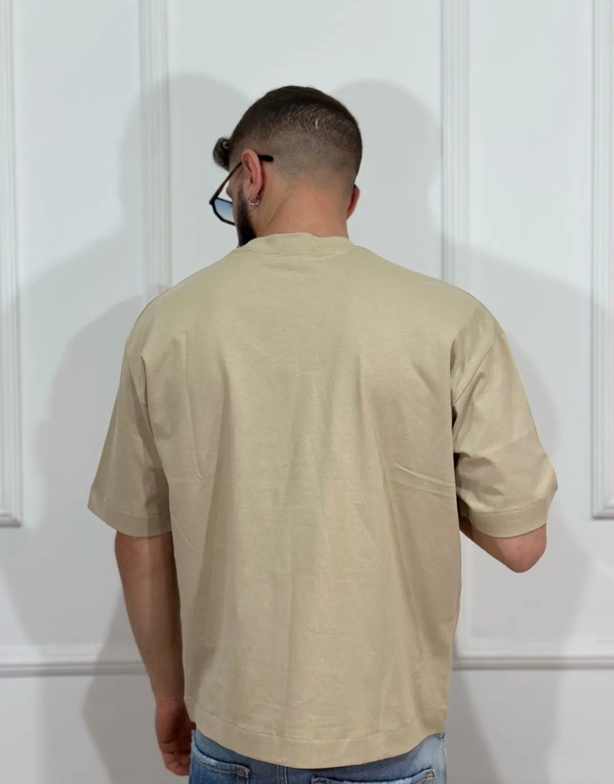T-shirt beige uomo