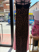 Abito lungo leopardo