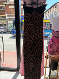 Abito lungo leopardo