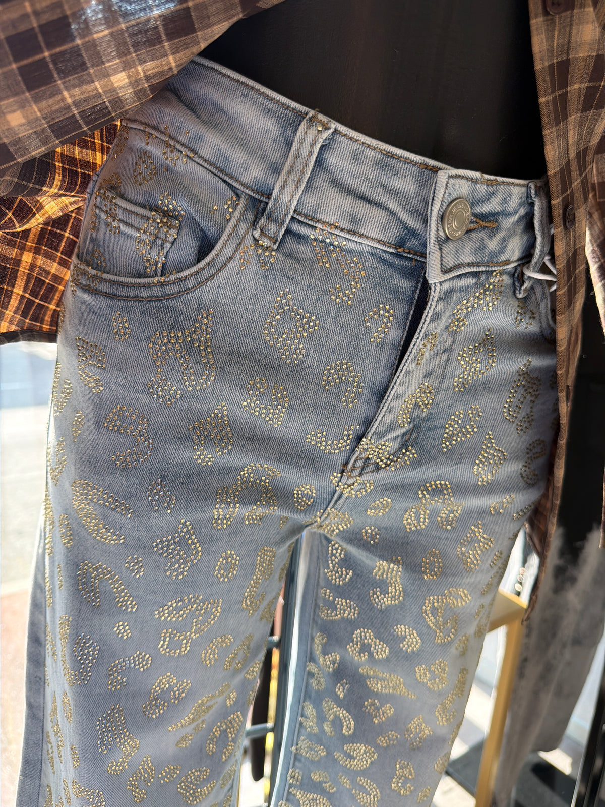 Jeans leopardato Diamond