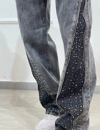 Jeans grey diamond