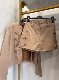 Coordinato scamosciato beige
