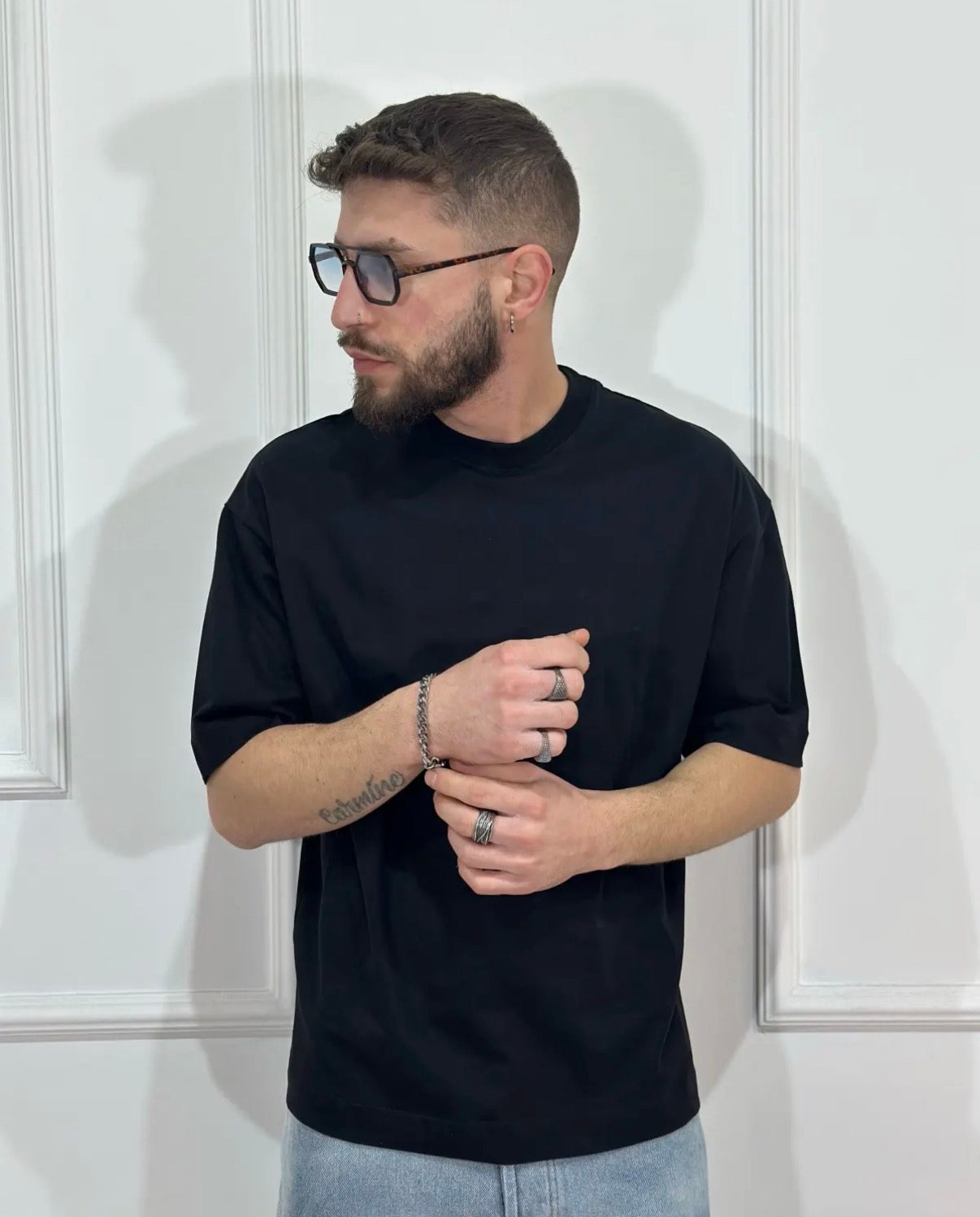 T-shirt black uomo