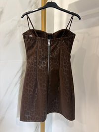 Mini abito Leopard marrone