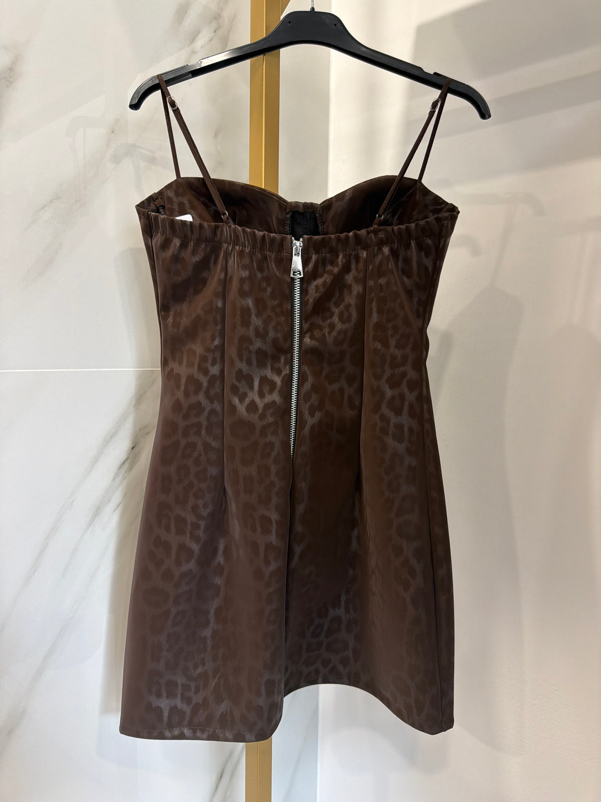 Mini abito Leopard marrone