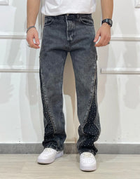 Jeans grey diamond