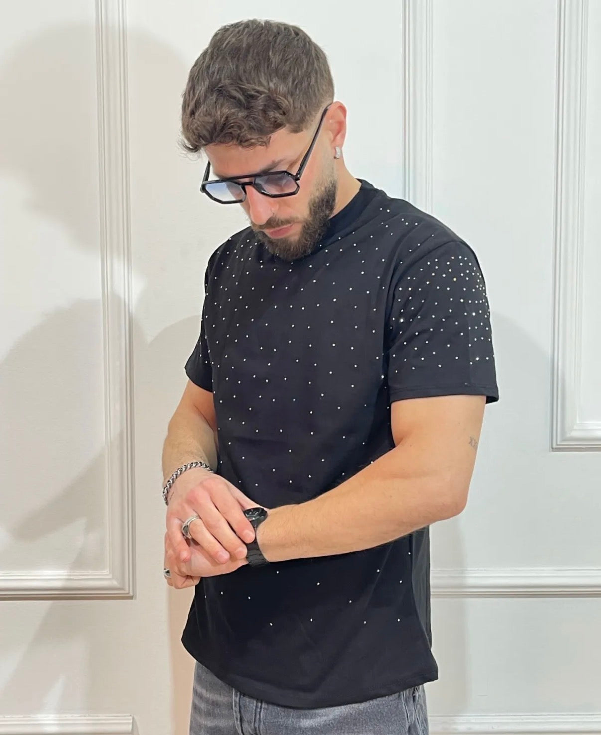 T-shirt diamond black