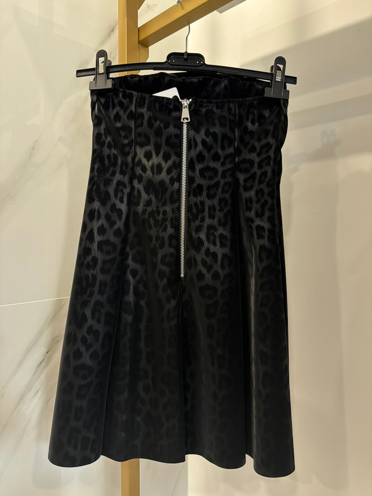 Mini abito leopardo nero