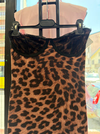 Abito lungo leopardo