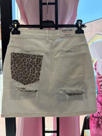 Gonna tasca leopardata