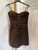 Mini abito Leopard marrone