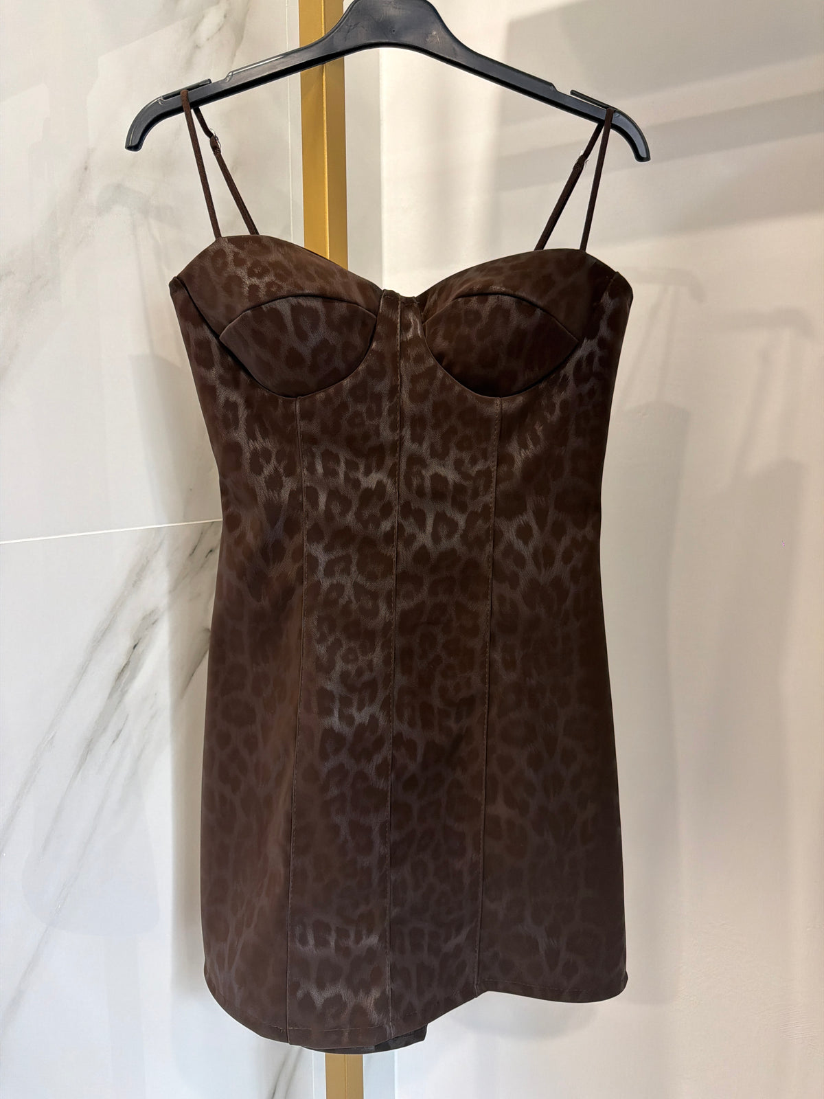 Mini abito Leopard marrone